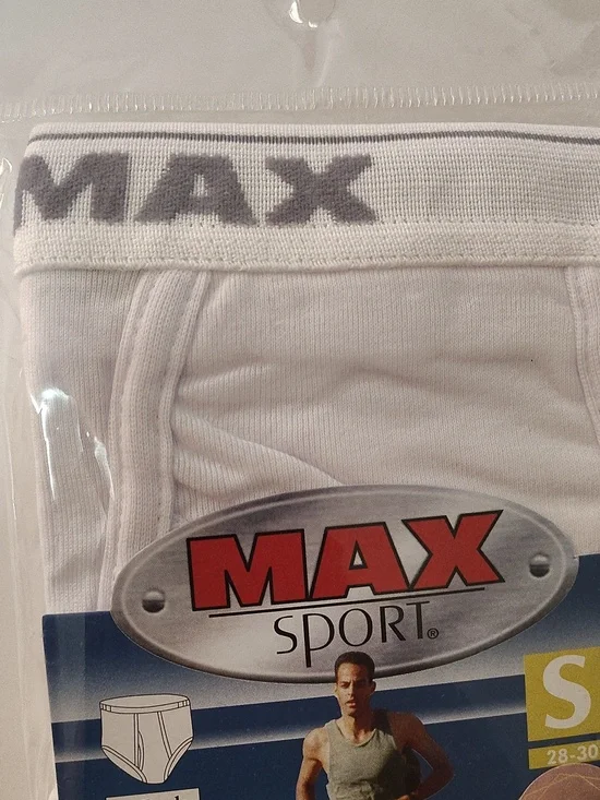 Vtg MAX Sport Men’s White Full-Cut White Briefs - 3 Pack - Size 28-30 - Picture 6 of 8